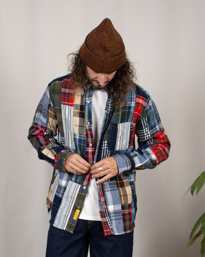 N°5 Classic Button Down Collar Shirt Patchwork