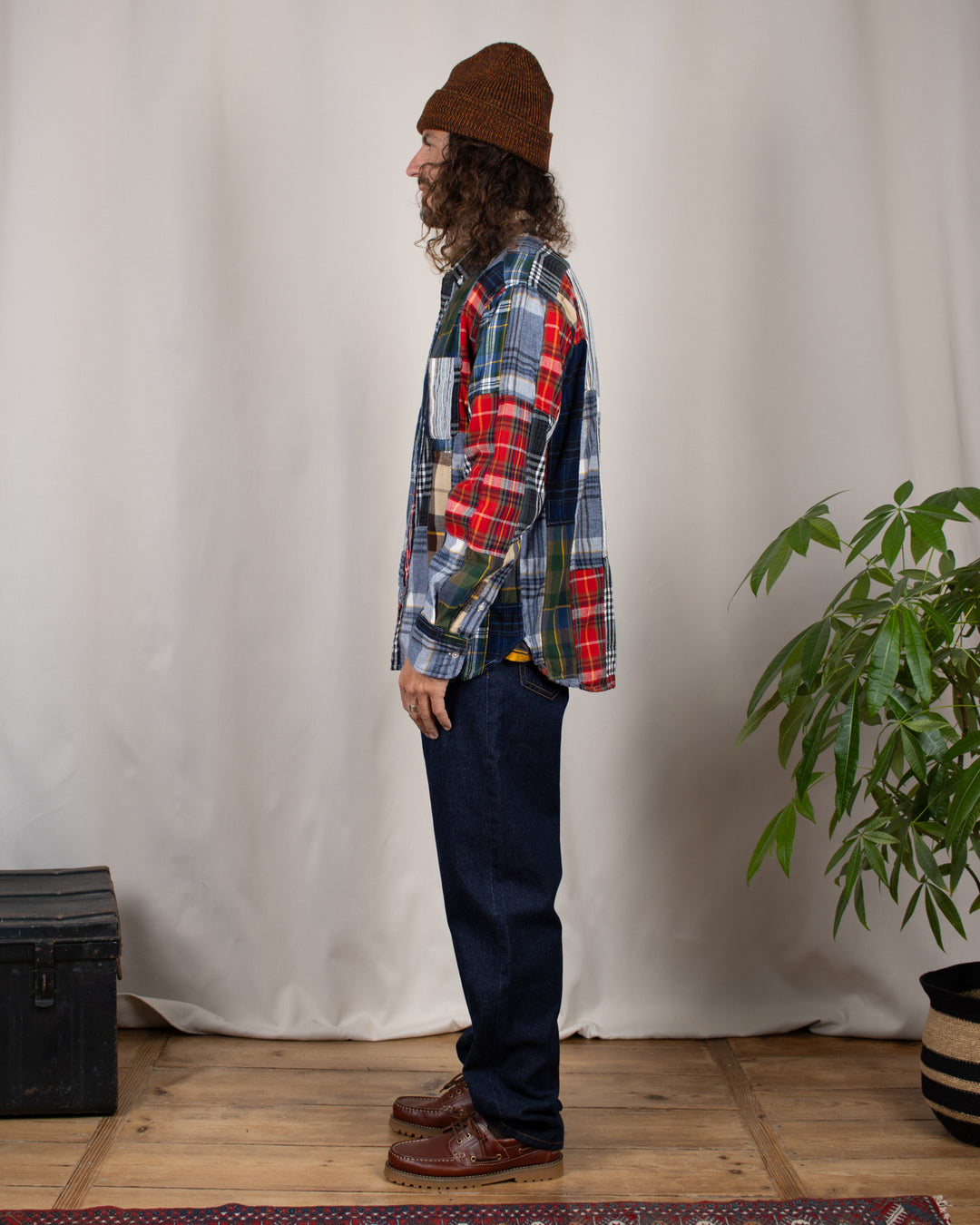 N°5 Classic Button Down Collar Shirt Patchwork