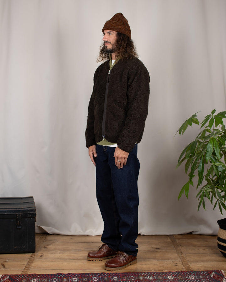 Zip Liner Jacket Galaxy Fleece Brown