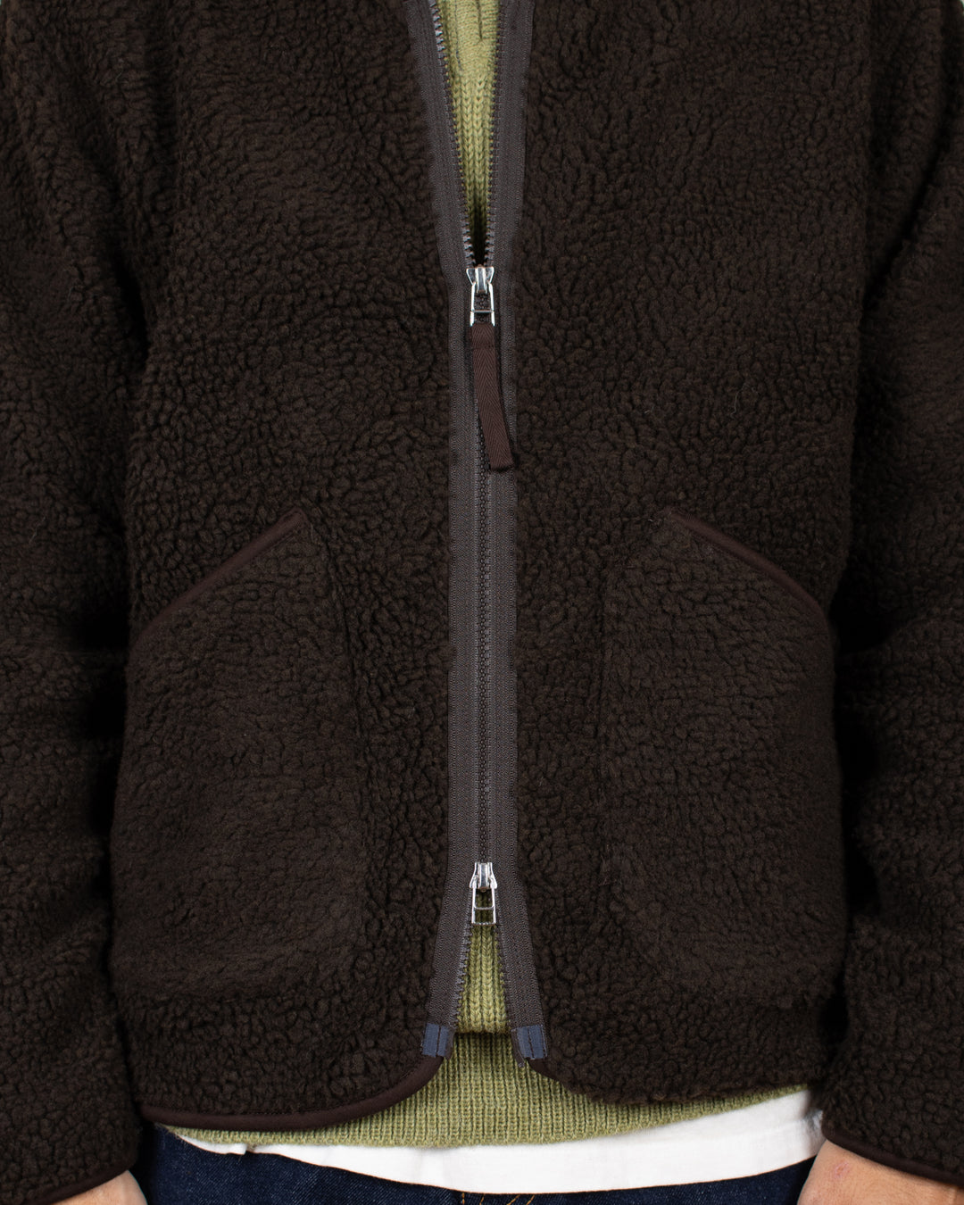 Zip Liner Jacket Galaxy Fleece Brown