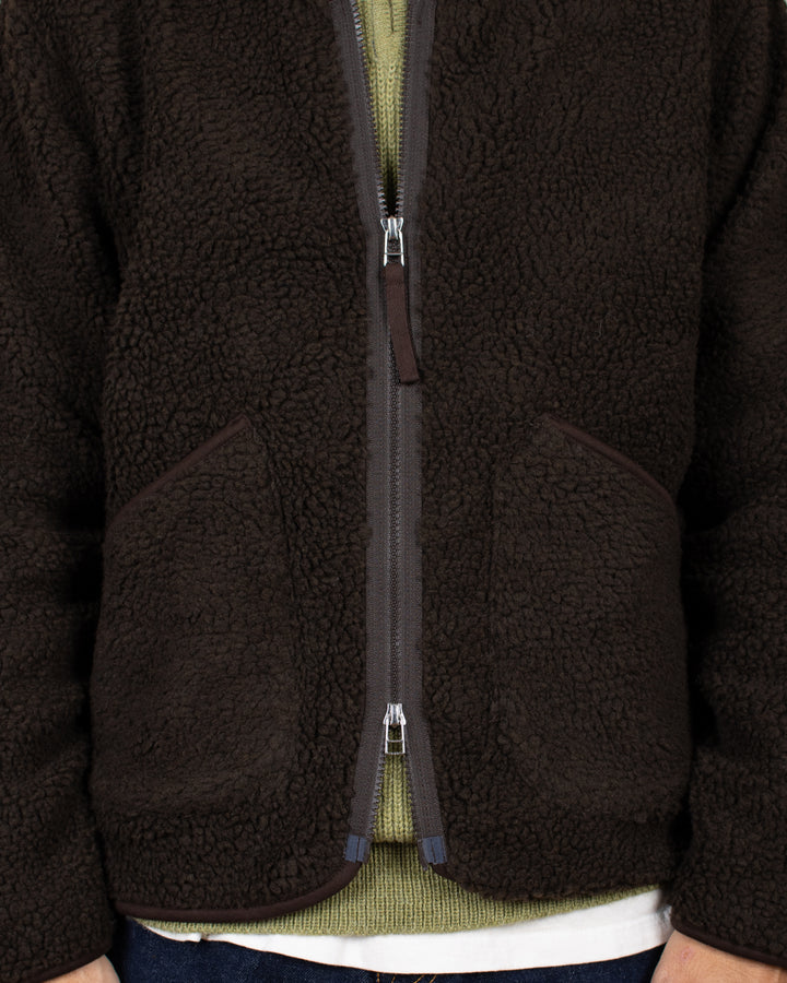 Zip Liner Jacket Galaxy Fleece Brown