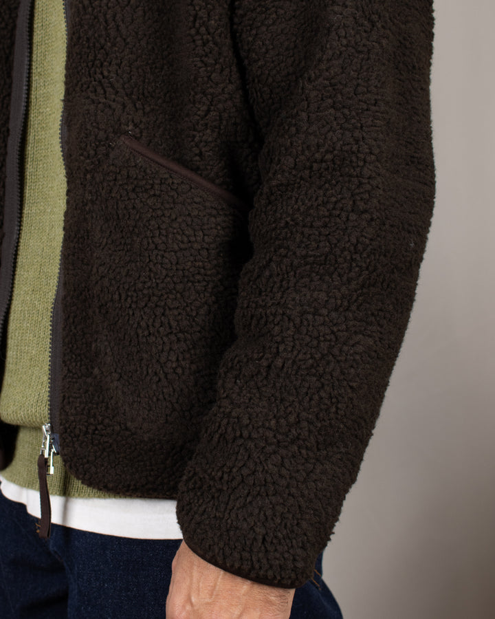 Zip Liner Jacket Galaxy Fleece Brown