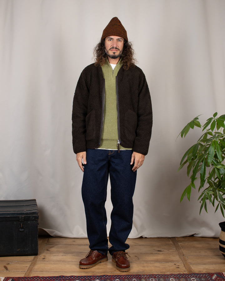 Zip Liner Jacket Galaxy Fleece Brown