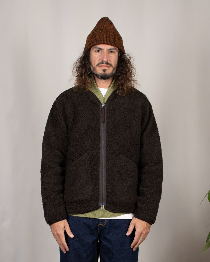 Zip Liner Jacket Galaxy Fleece Brown