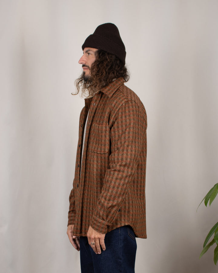 Merino Tweed Overshirt Brown