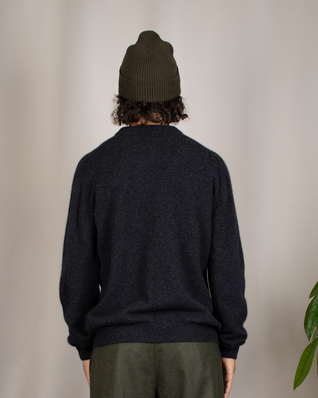 Armen Crew-Neck Jumper Charcoal