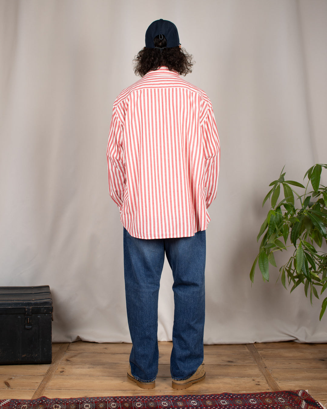 Melange Stripe Shirt Red