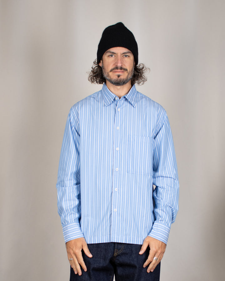 Lucky Shirt ReFab Compact Cotton Blue Stripe