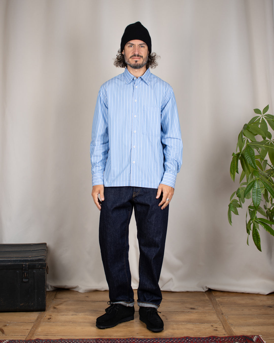 Lucky Shirt ReFab Compact Cotton Blue Stripe