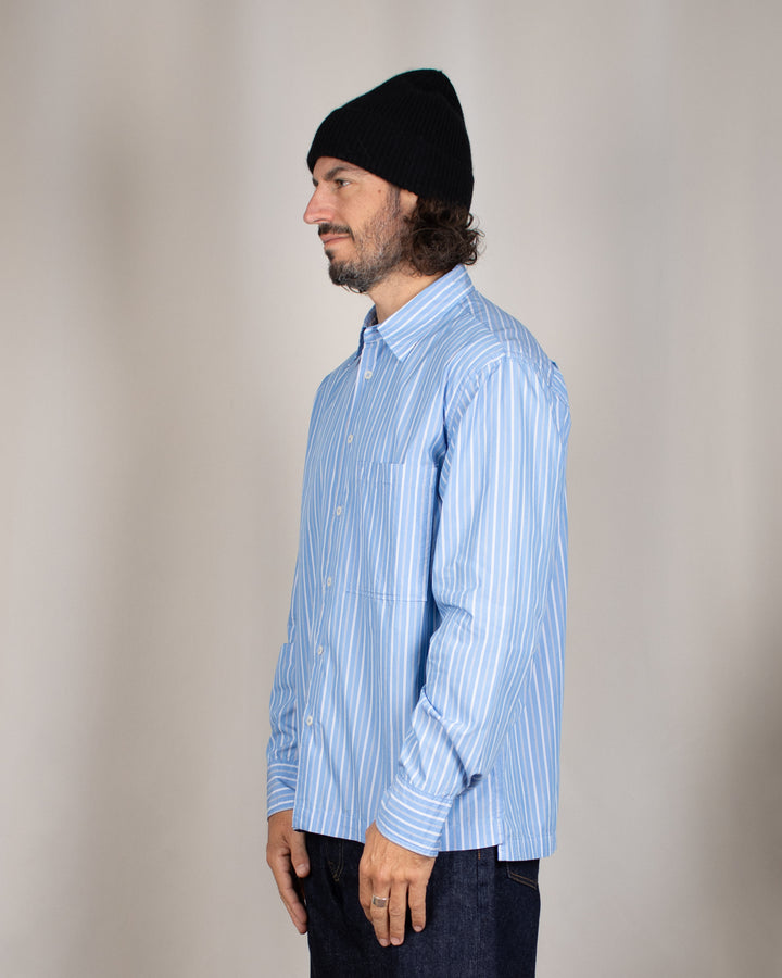 Lucky Shirt ReFab Compact Cotton Blue Stripe