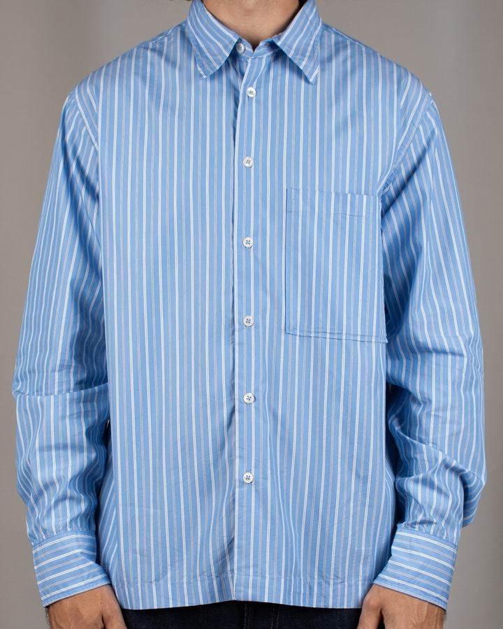 Lucky Shirt ReFab Compact Cotton Blue Stripe
