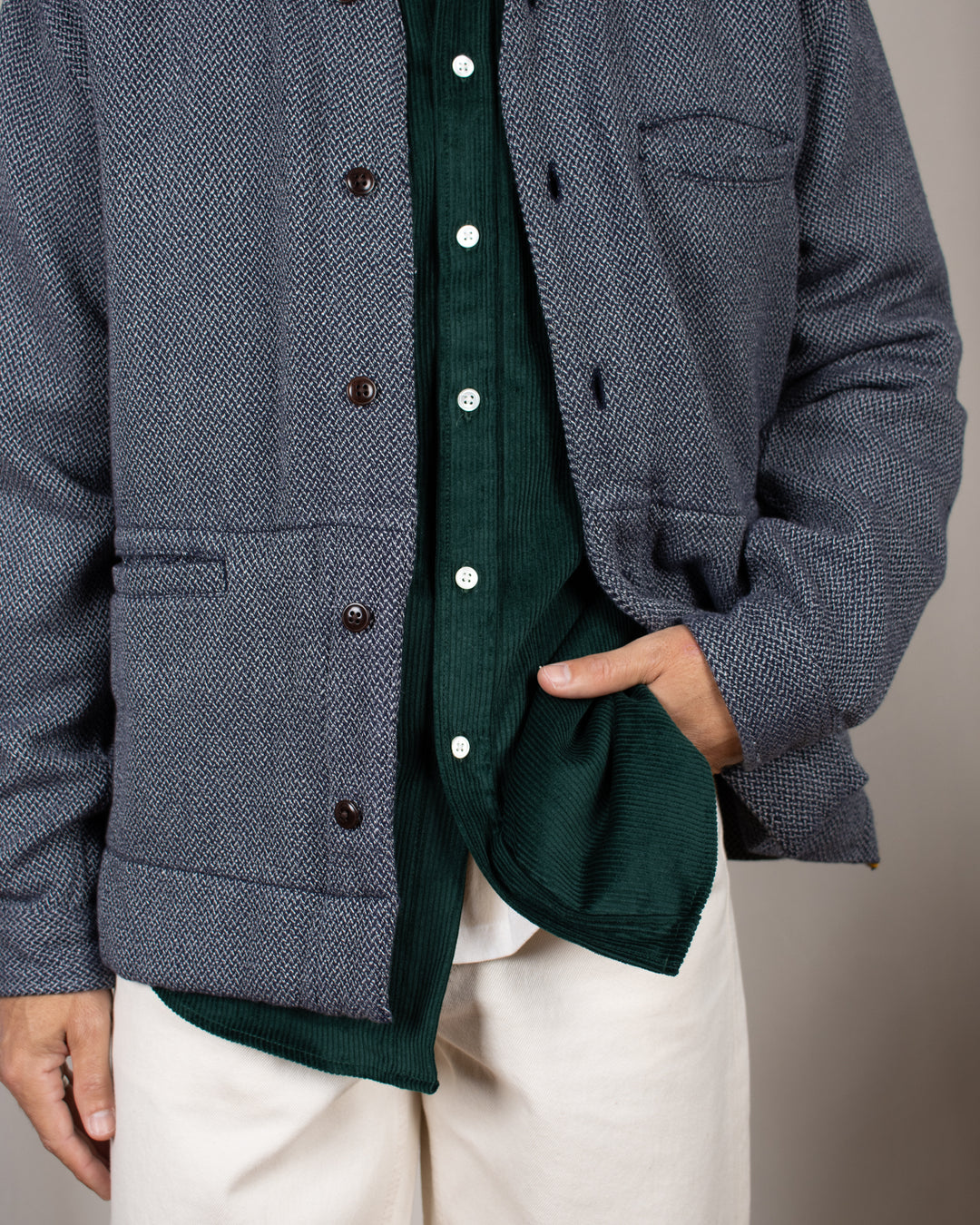 N°179 Baseball Long Sleeve Jacket Blue