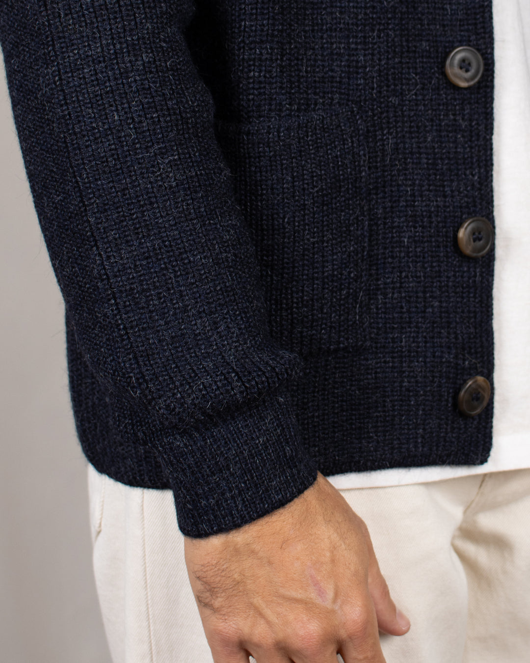 Cardigan Xaben Alpaga Blue Black