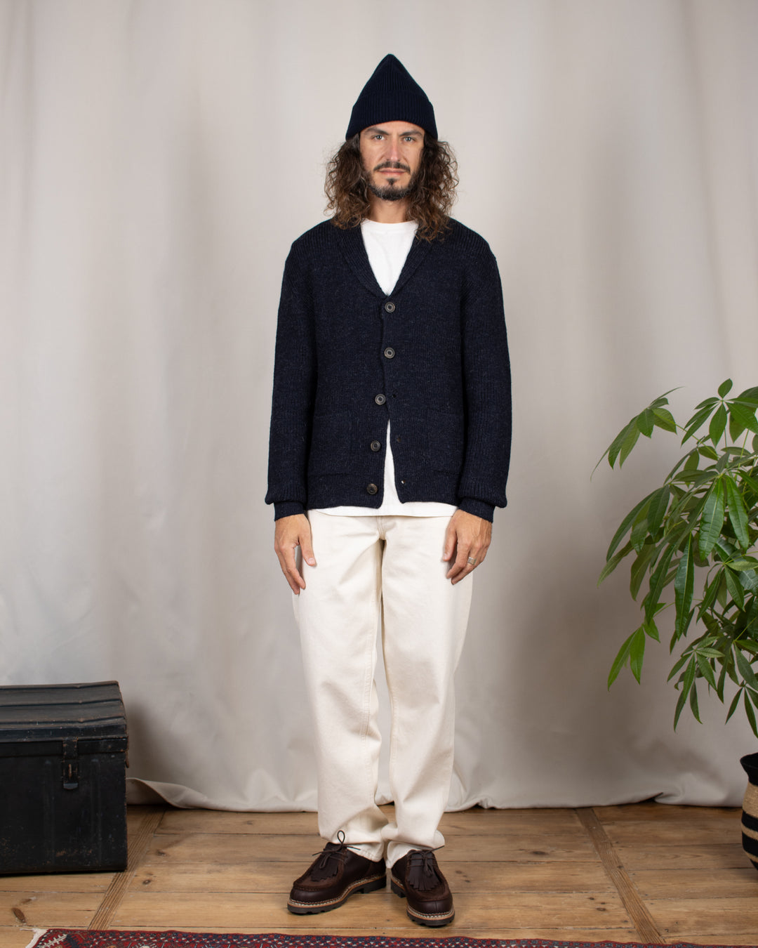 Cardigan Xaben Alpaga Blue Black