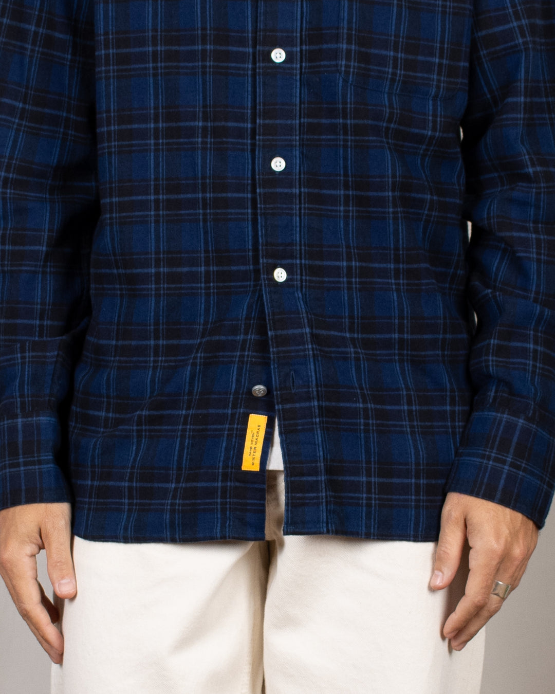 N°5 Classic Button Down Collar Shirt Black/Blue