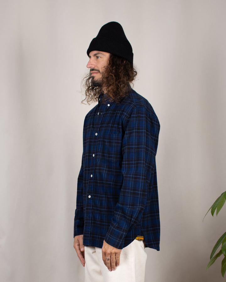 N°5 Classic Button Down Collar Shirt Black/Blue