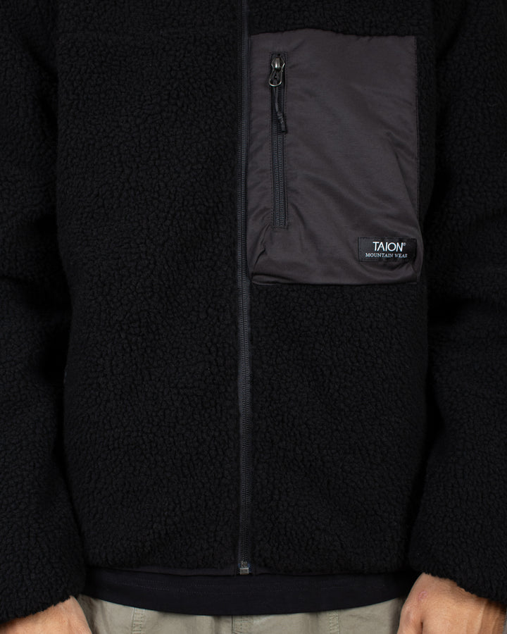 Mountain W-Zip Boa Hi Neck Jacket Black