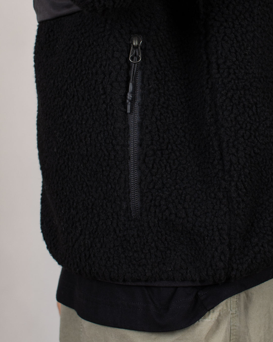 Mountain W-Zip Boa Hi Neck Jacket Black