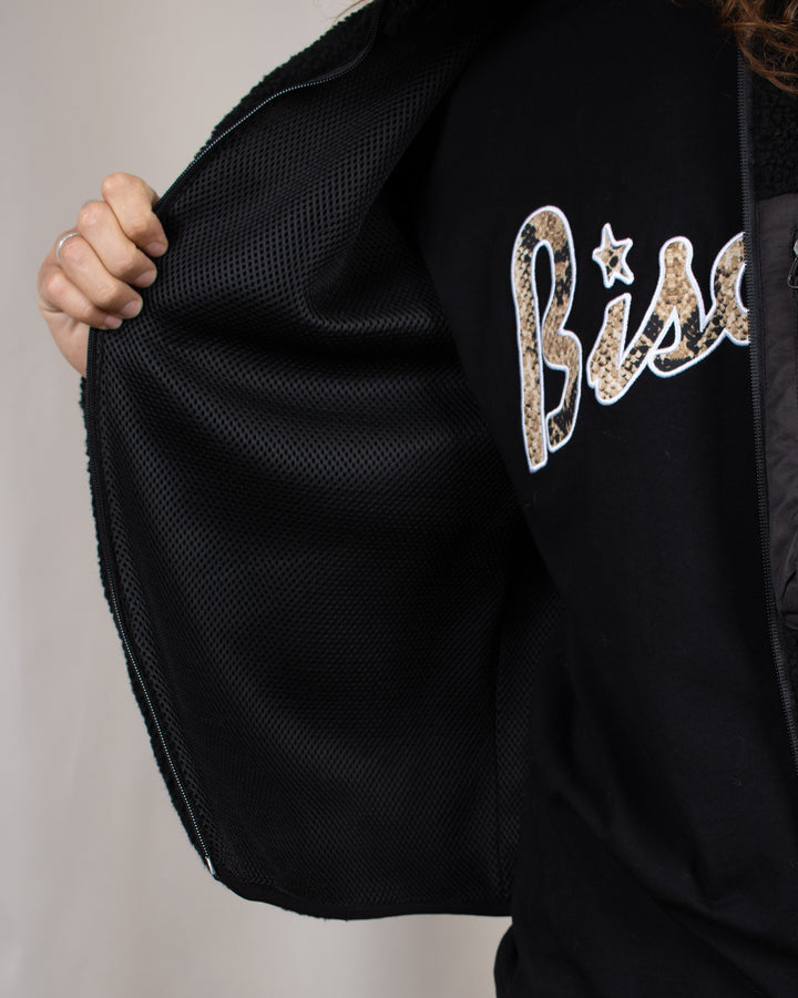 Mountain W-Zip Boa Hi Neck Jacket Black