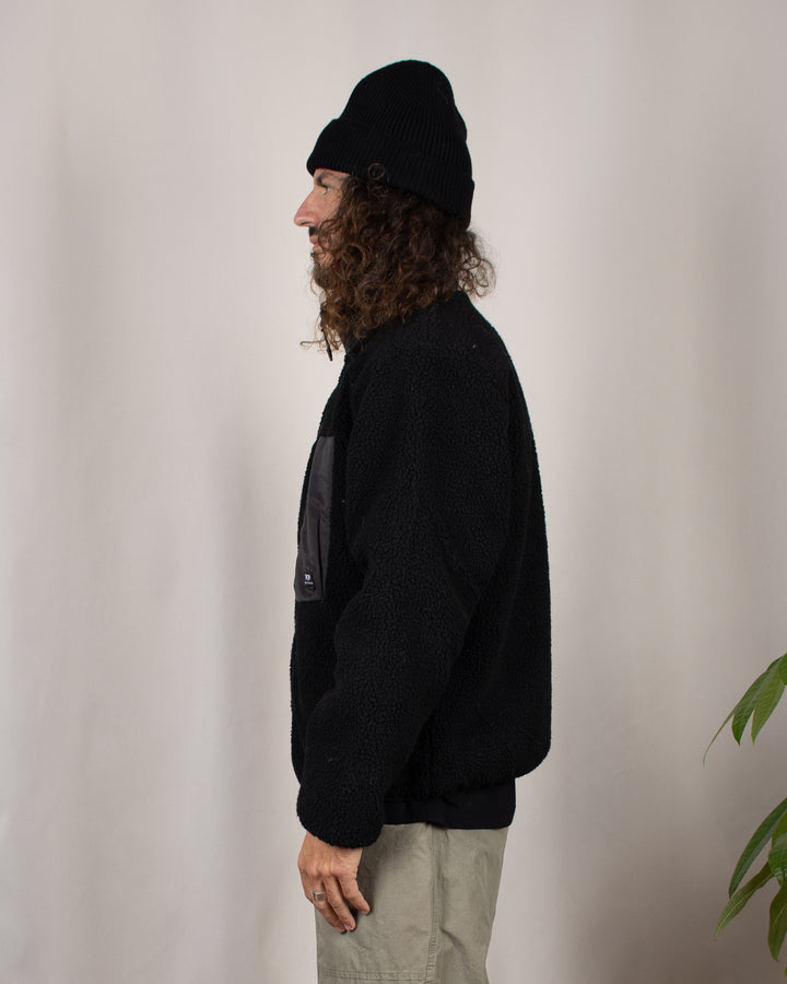 Mountain W-Zip Boa Hi Neck Jacket Black