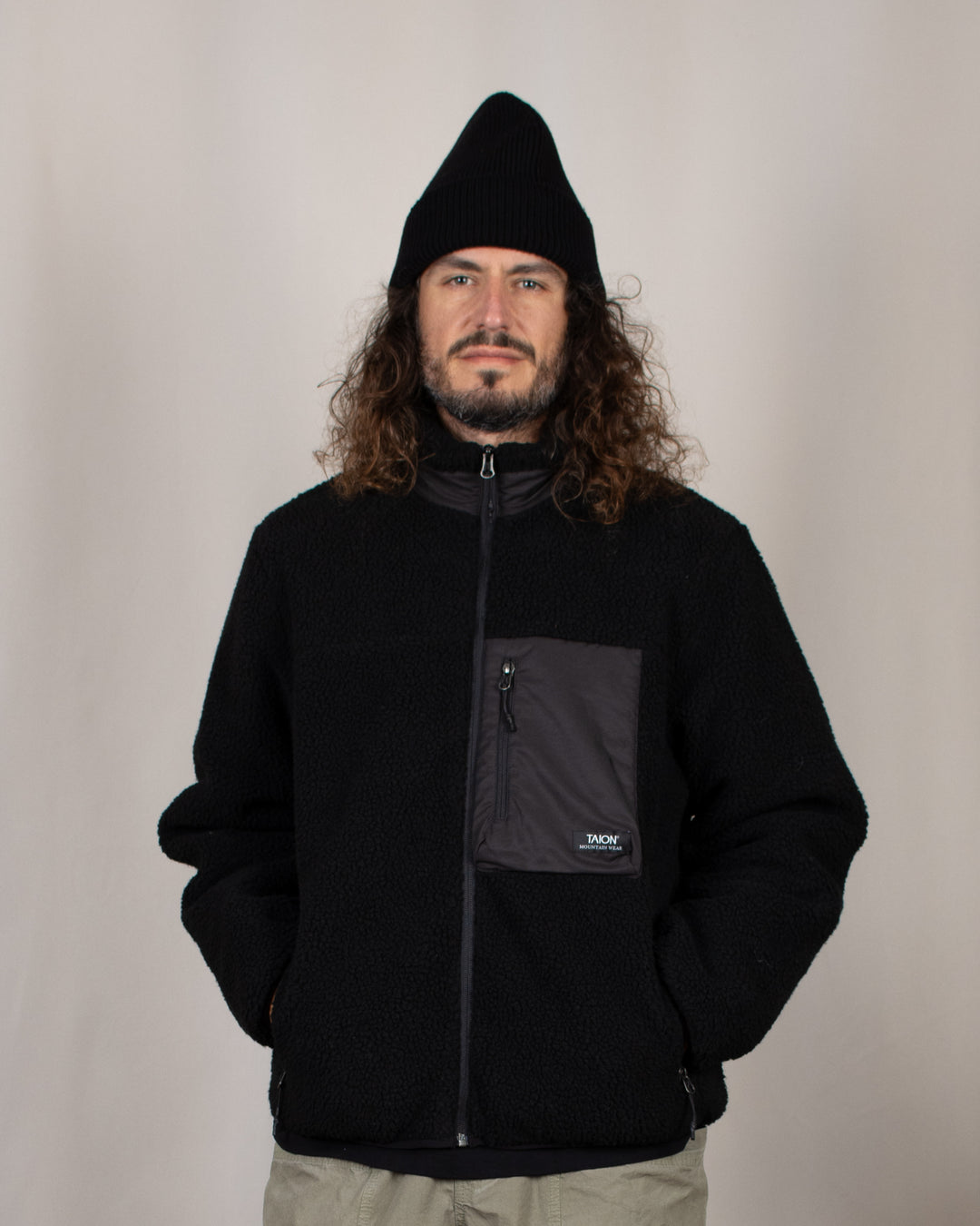 Mountain W-Zip Boa Hi Neck Jacket Black