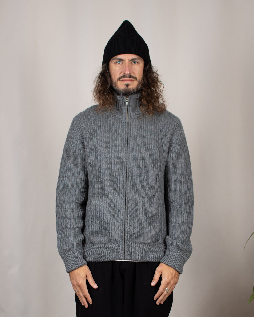 Veste Zip Alpaga Gris Lobo