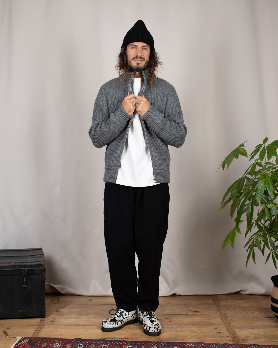 Veste Zip Alpaga Gris Lobo