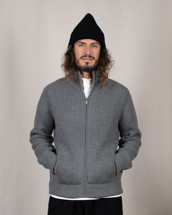 Veste Zip Alpaga Gris Lobo