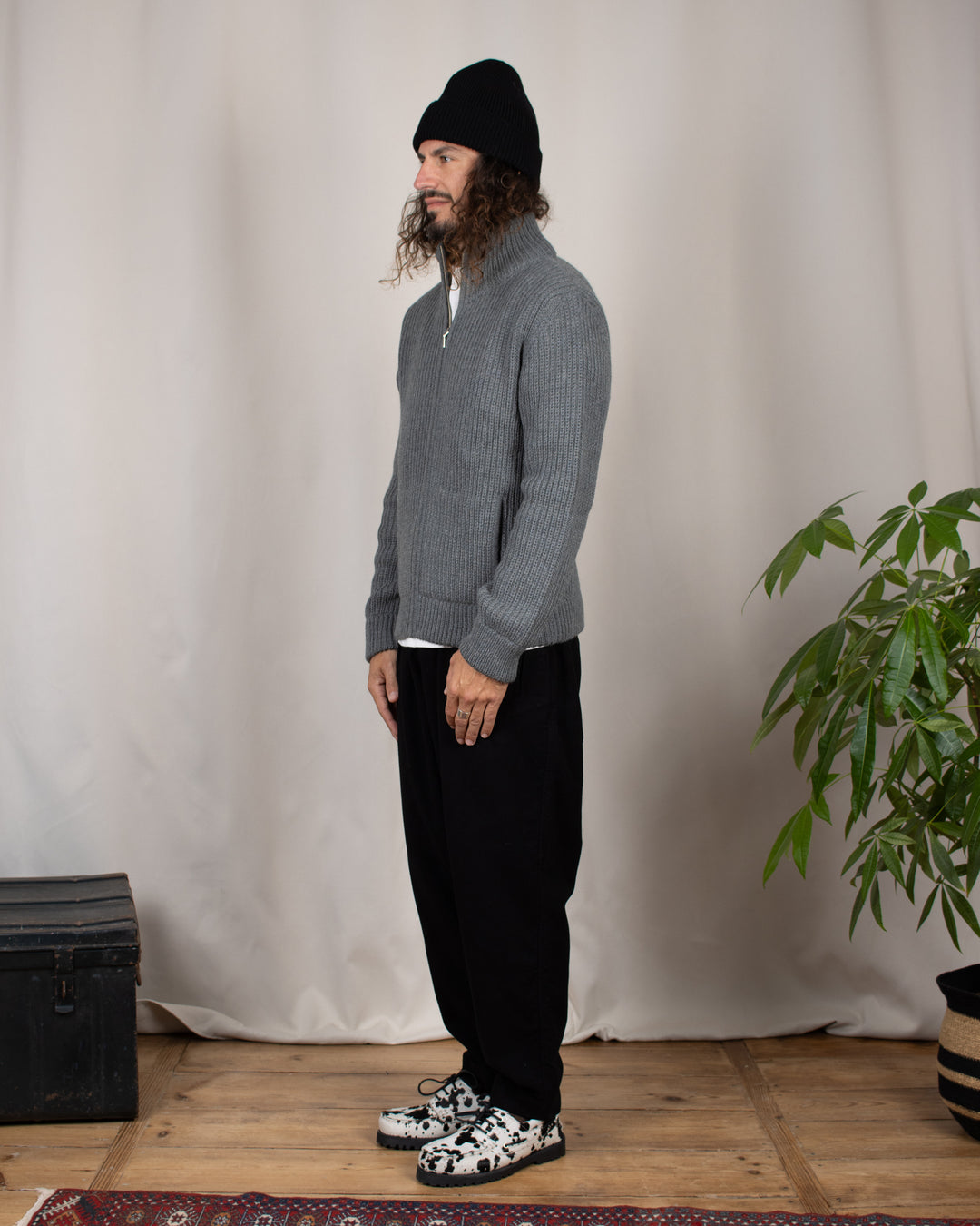 Veste Zip Alpaga Gris Lobo