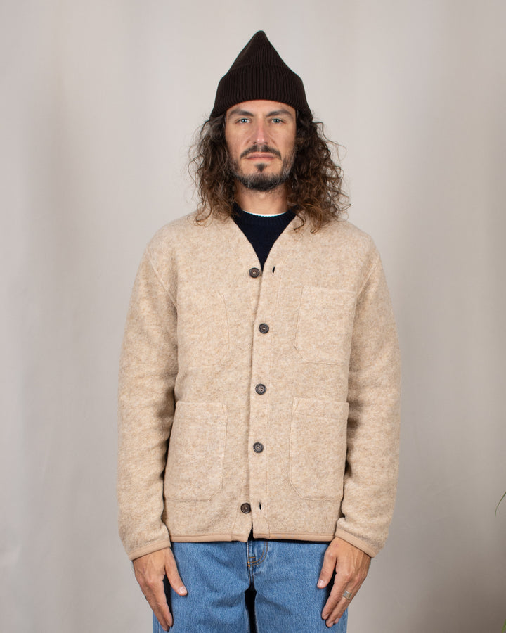 Cardigan Wool Fleece Fawn