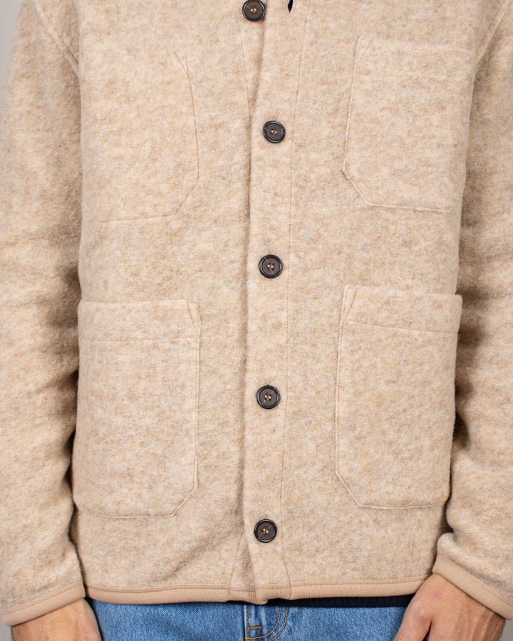 Cardigan Wool Fleece Fawn