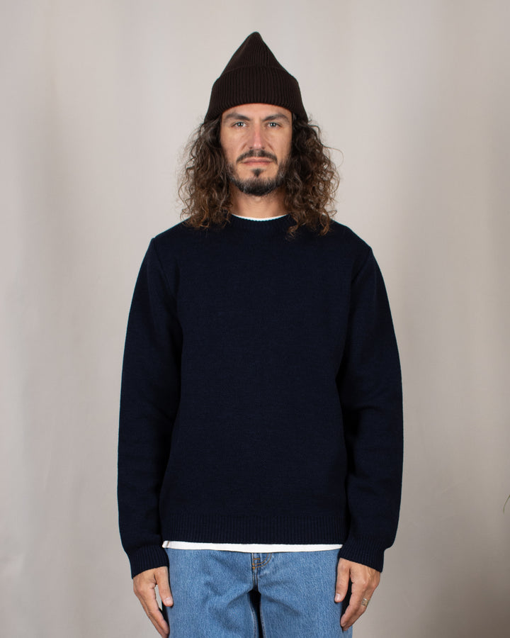 Pull Youri Col Rond Marine