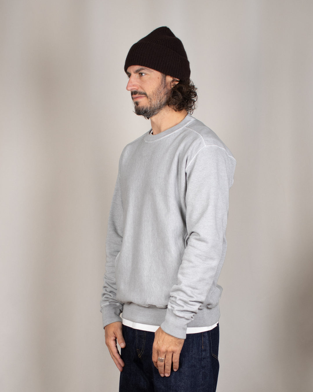 Heavy Crew Sweat P-Ash