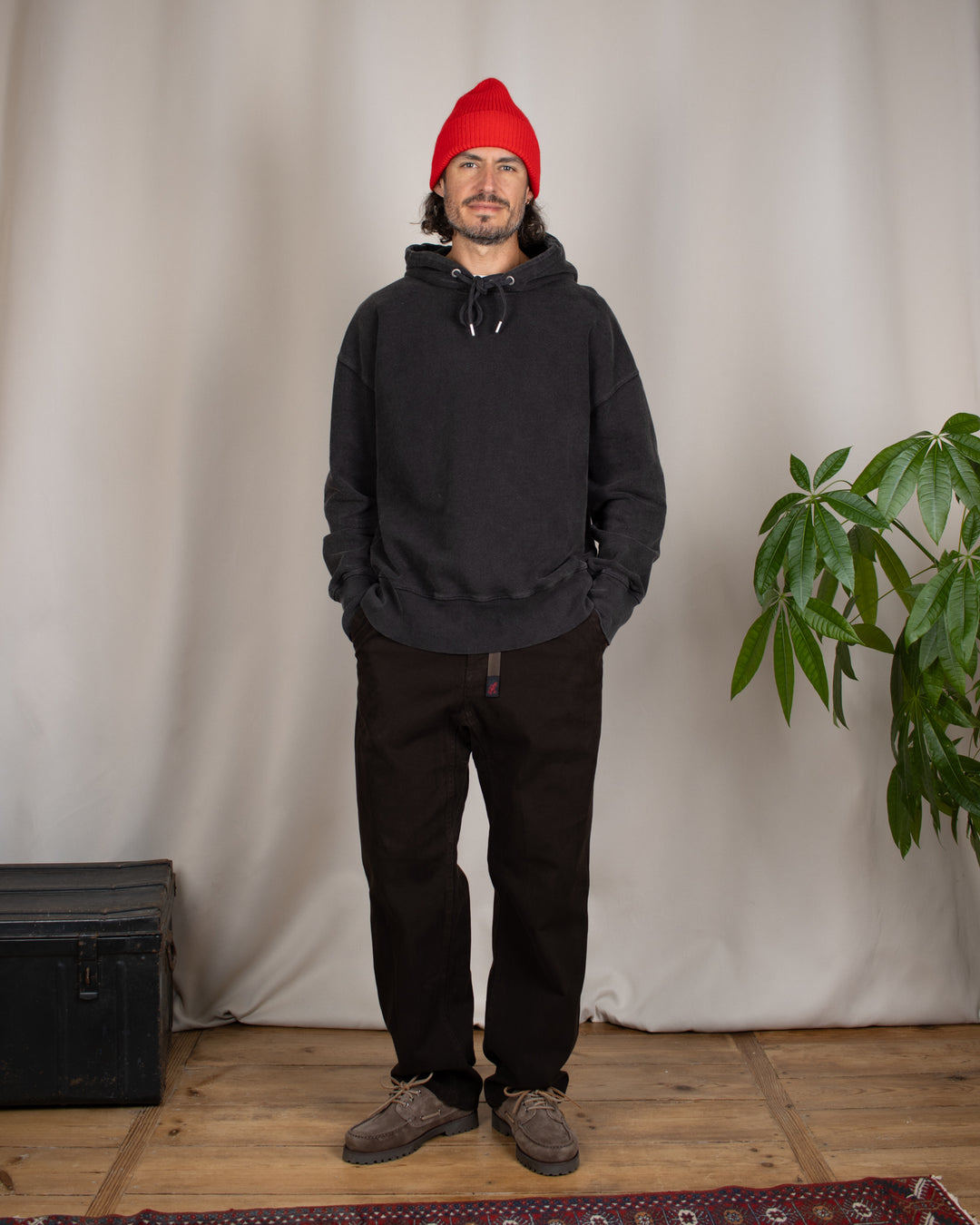 Hoodie Heavy Sweater Faded Black