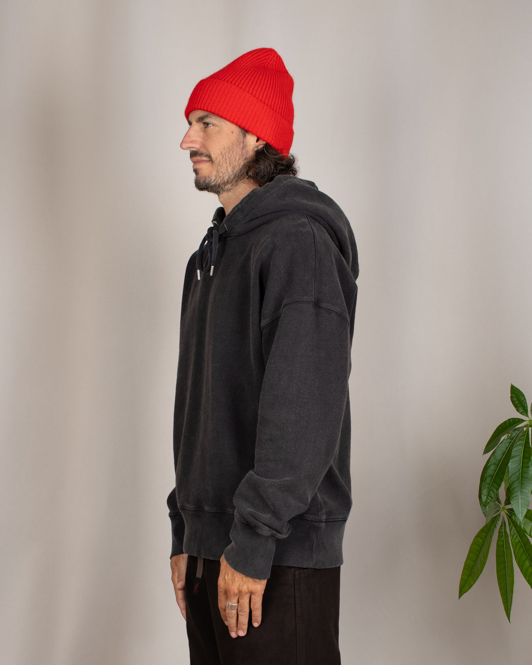 Hoodie Heavy Sweater Faded Black