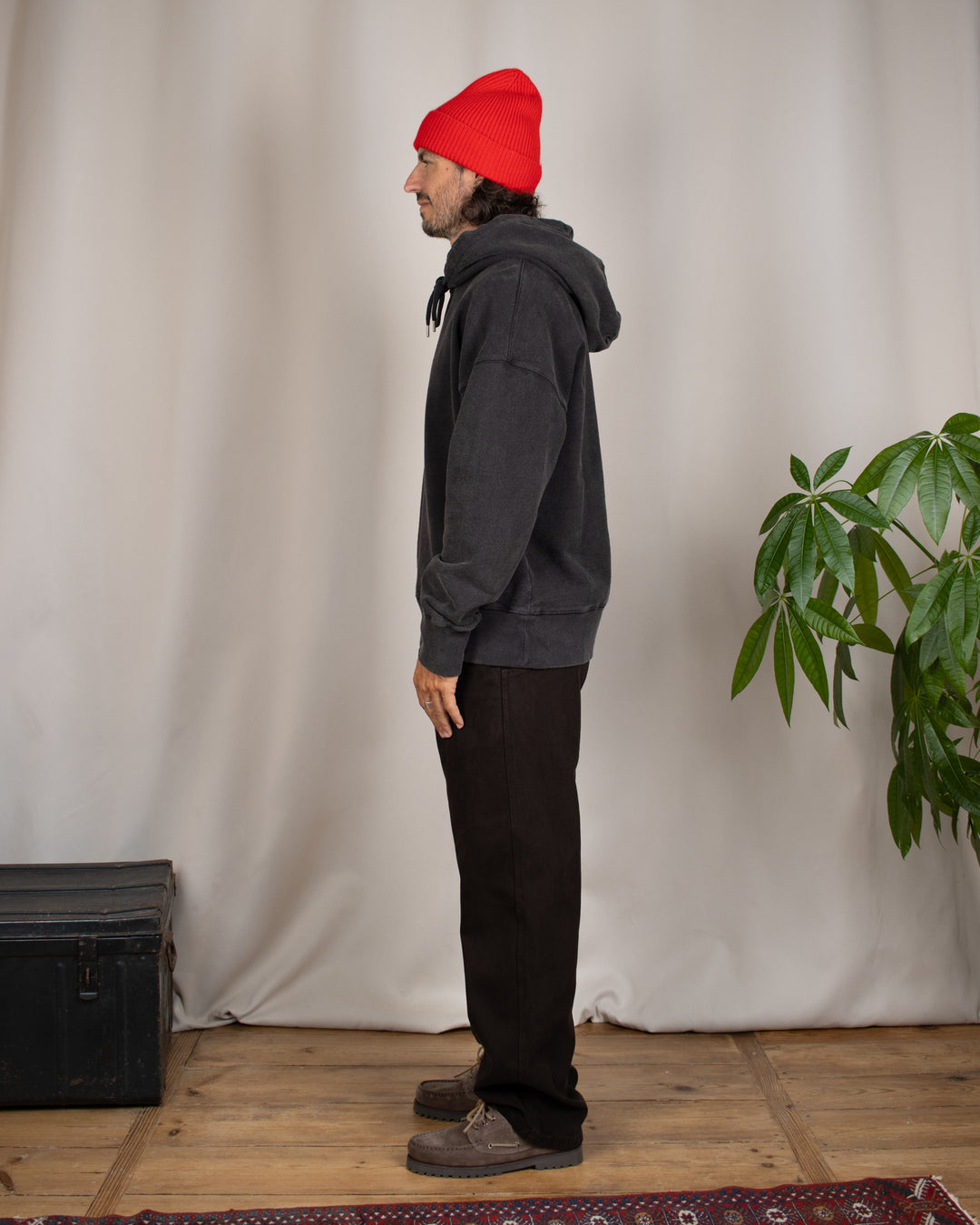 Hoodie Heavy Sweater Faded Black