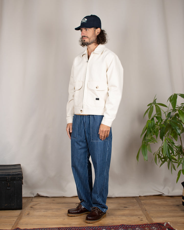 Work Jacket Seersucker Natural