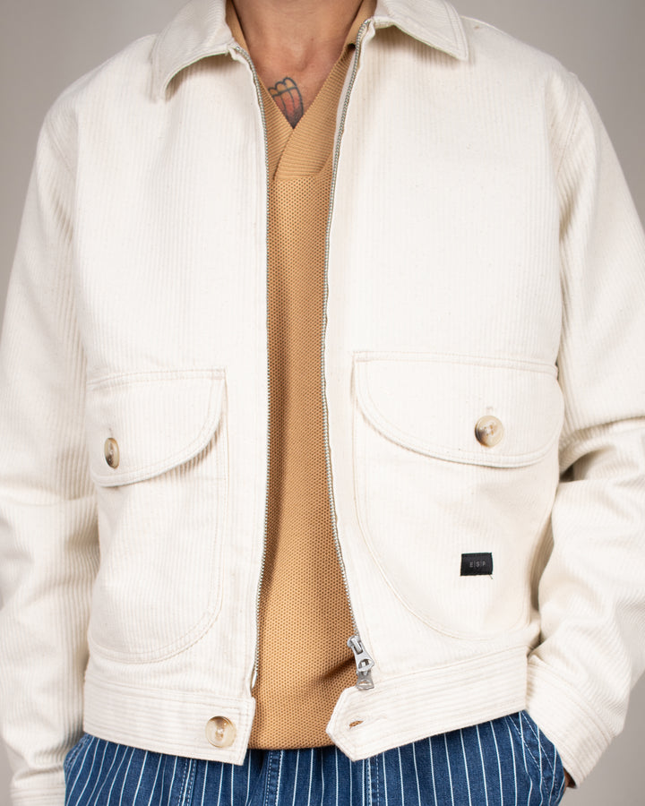 Work Jacket Seersucker Natural