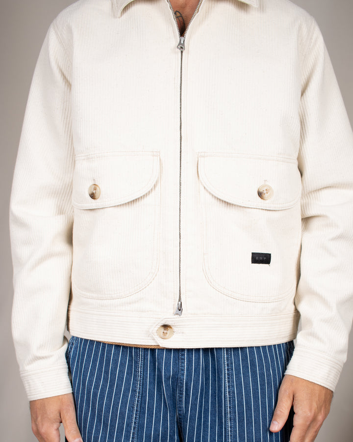 Work Jacket Seersucker Natural