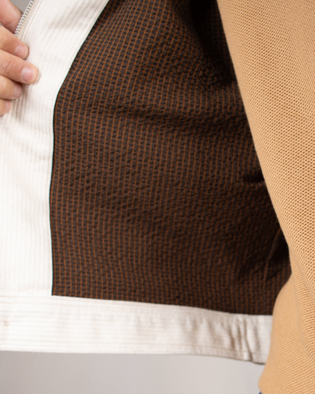 Work Jacket Seersucker Natural