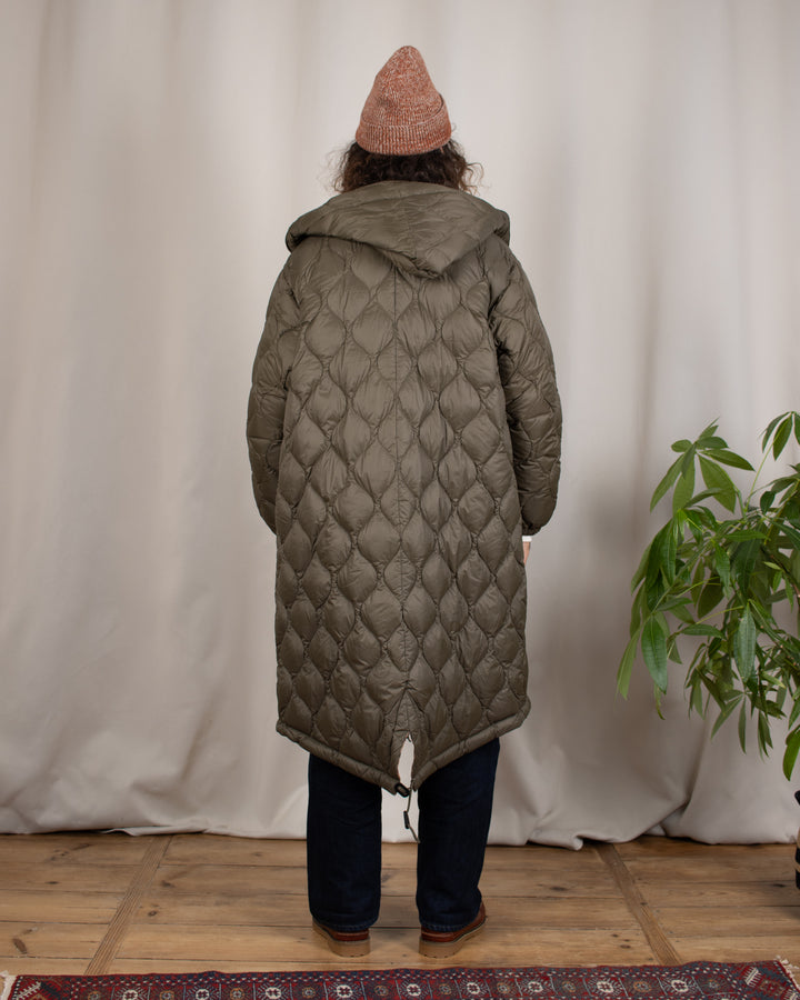 TAION x Universal Works Reversible Long Down Parka Dark Olive