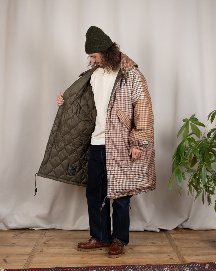 TAION x Universal Works Reversible Long Down Parka Dark Olive