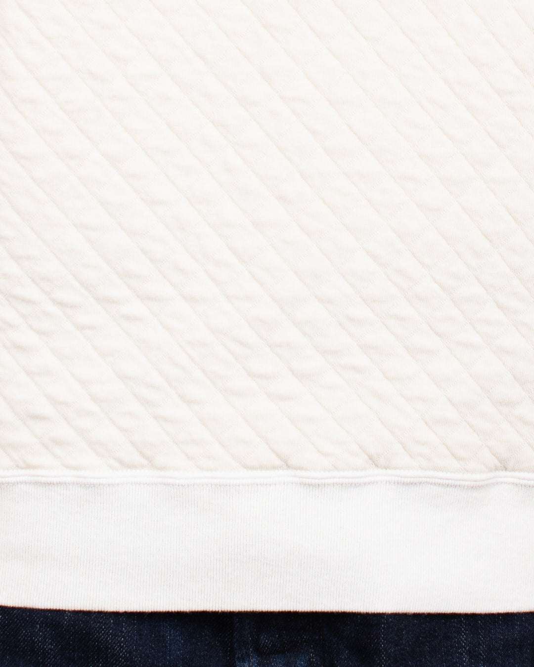 Quilt L/S Raglan Crew Sweat P-Natural