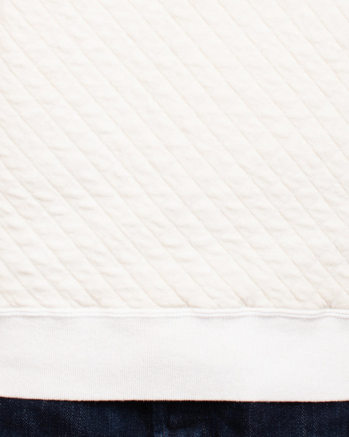 Quilt L/S Raglan Crew Sweat P-Natural