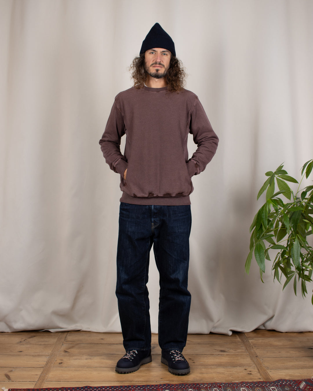 Heavy Crew Sweat P-Bordeaux