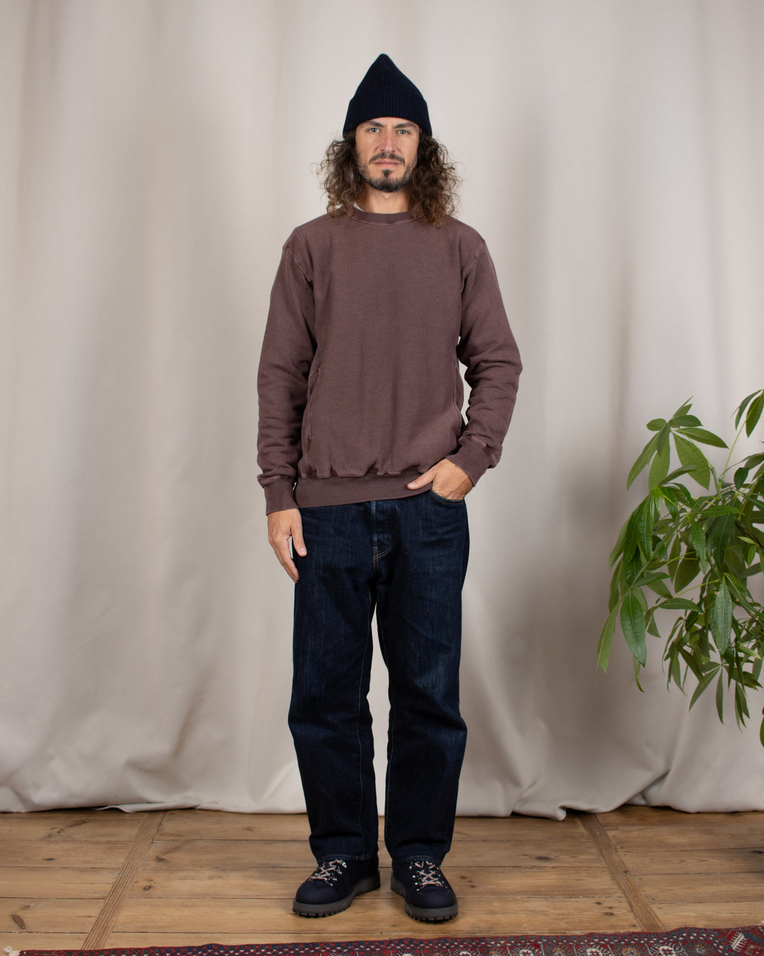Heavy Crew Sweat P-Bordeaux