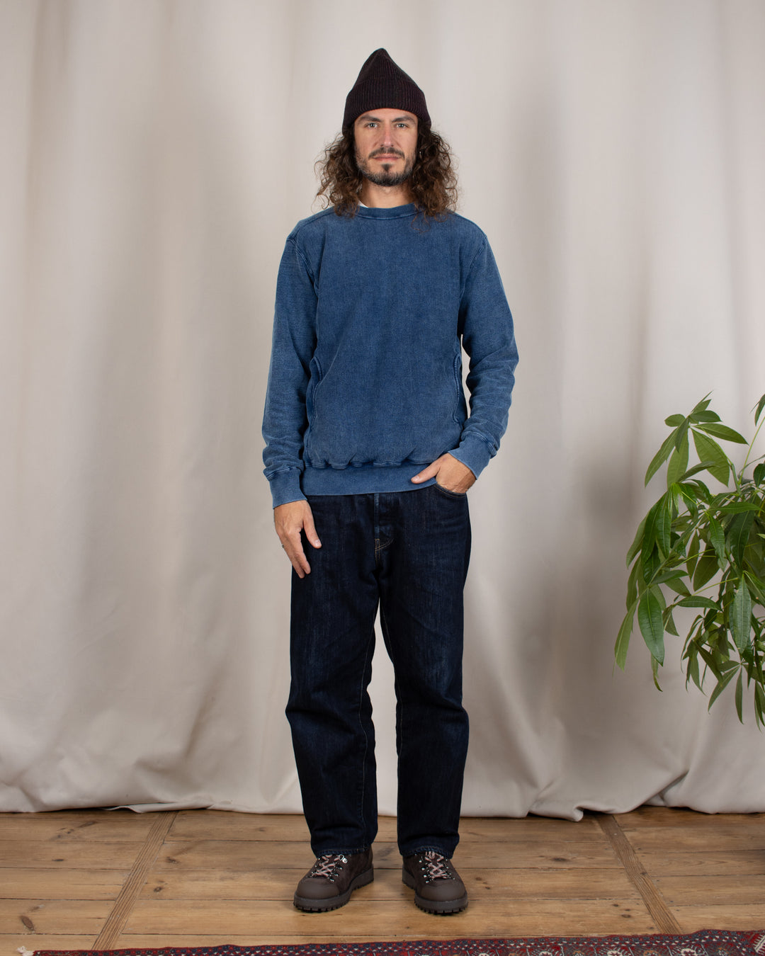 Heavy Crew Sweat Indigo