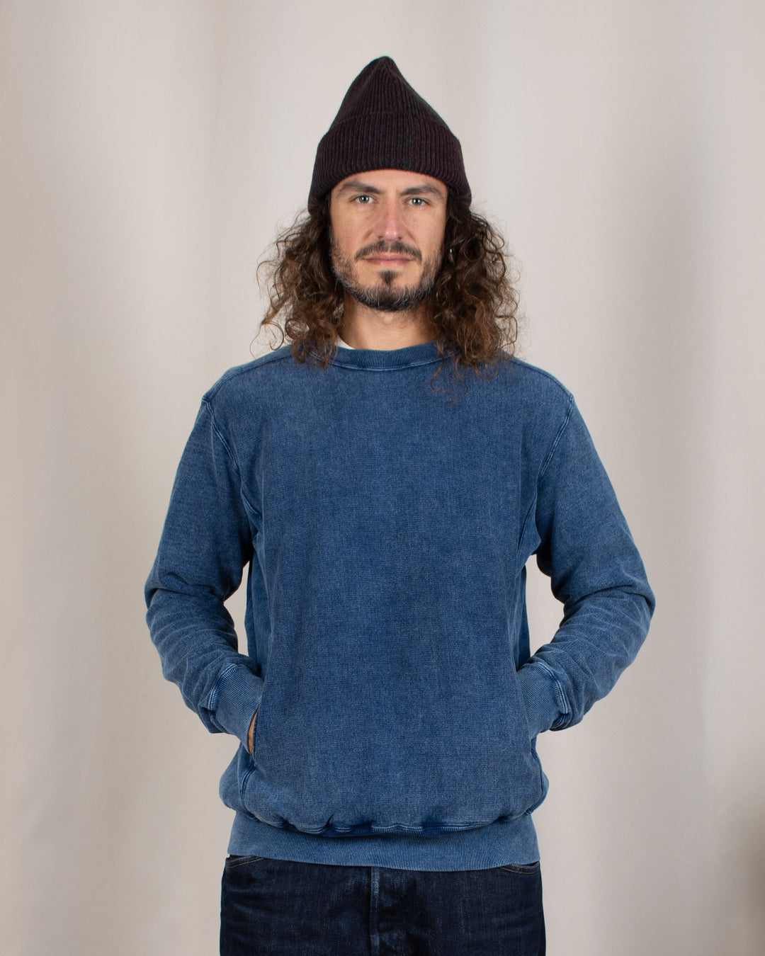 Heavy Crew Sweat Indigo