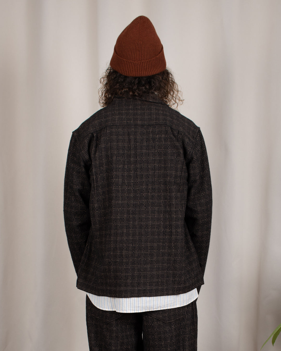 Zip Shirt Cedar Check Brown