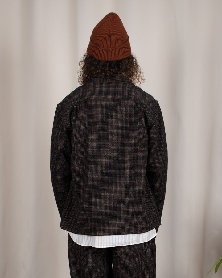 Zip Shirt Cedar Check Brown